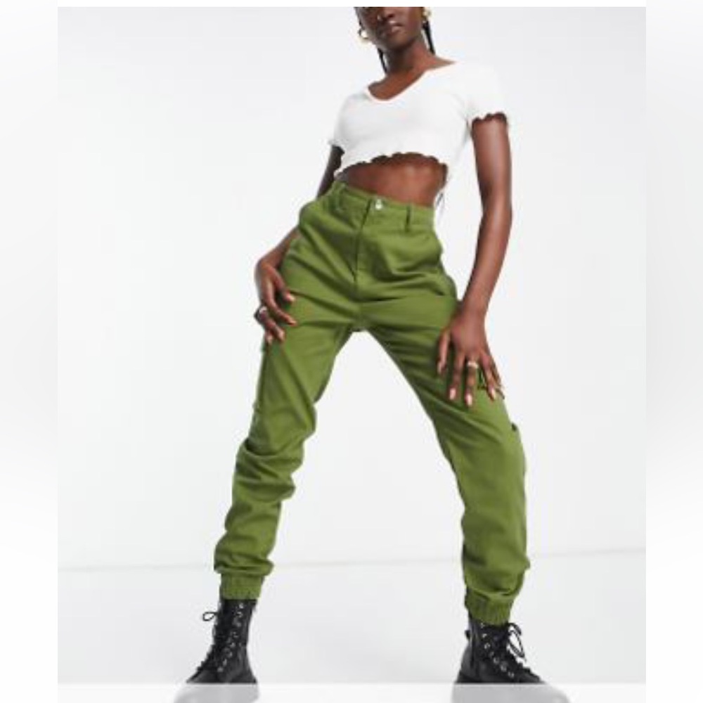 Missguided Khaki Cargo Pants